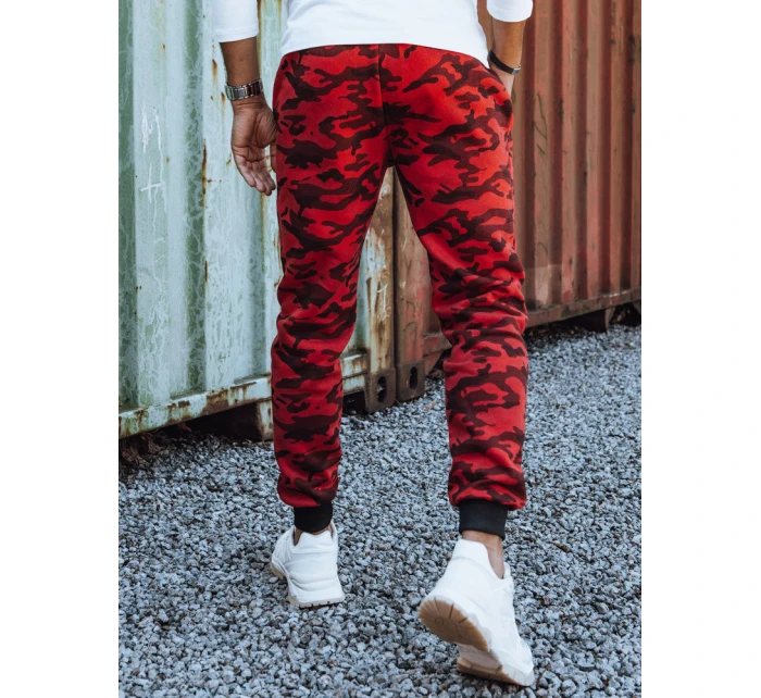 Pánské tepláky s potiskem moro červené model 21980066 - Dstreet