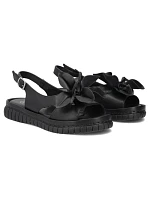 Dámské kožené sandály na platformě černé model 22158398 - FILIPPO