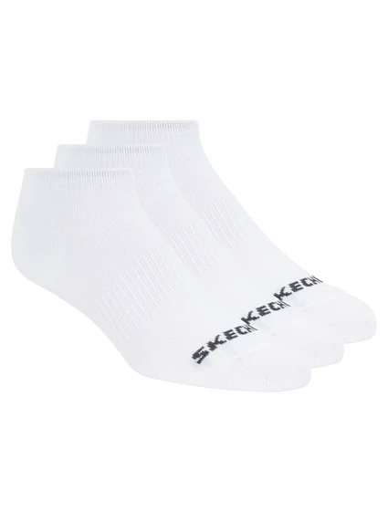 Skechers, 3 ks, unisex, bez froté, neviditeľné ponožky S114041-100, biele, veľkosti 39–42 Skechers, 3 ks, unisex, bez froté, neviditeľné ponožky S114041-100, biele, veľkosti 39–42