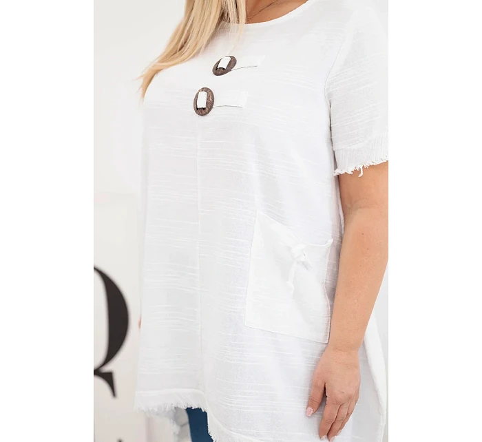 Dámske bavlnené šaty nadmernej veľkosti s dlhším chrbtom a vreckom