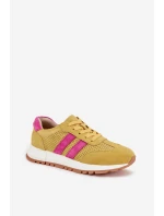 Dámské tenisky z pravé nubukové kůže žluté Marceline Dámské tenisky z pravé nubukové kůže žluté Marceline