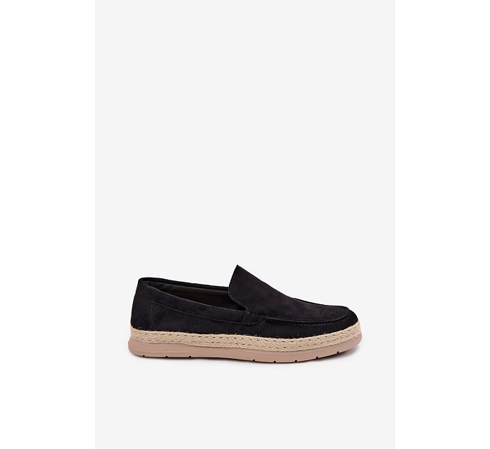 Mokasyny Espadryle Pánské Černé Rexton