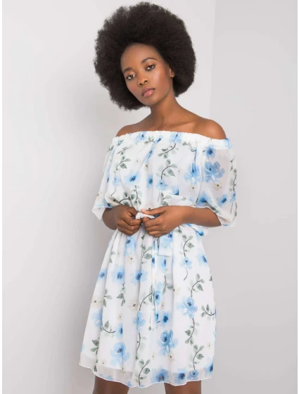 Šaty LK SK 508208.65P biela a modrá Šaty LK SK 508208.65P biela a modrá