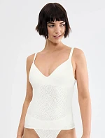 Tielko sloggi ZERO Feel Bliss THE UP PushUp Shirt, krémová farba Silk White – SLOGGI