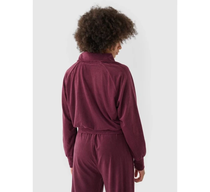 Dámská velurová mikina bez kapuce model 21432534 - 4F Dámská velurová mikina bez kapuce model 21432534 - 4F