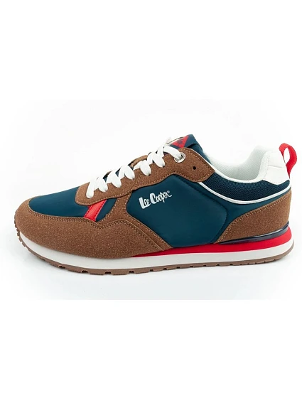sportovní obuv pánské tenisky módní pohodlné model 22072316 tmavě modré hnědé - Lee Cooper sportovní obuv pánské tenisky módní pohodlné model 22072316 tmavě modré hnědé - Lee Cooper