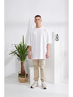 Build your Brand BY 193 Pánske tričko oversize „Huge Tee“ 56.0193 biela piesková