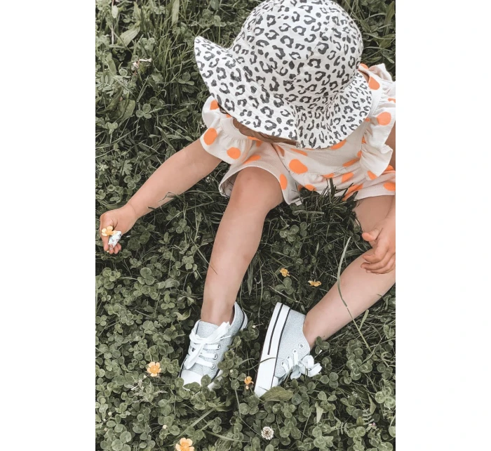 Dziecięce Brokatowe Trampki Srebrne Bling-Bling