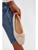 Baleríny S Pletením A Mašlí Ecru model 21744492 - Boto