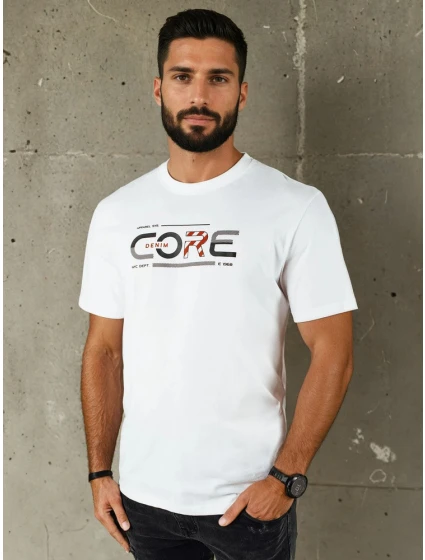 Pánské bílé tričko s potiskem Dstreet model 21973808 - FashionStreet Pánské bílé tričko s potiskem Dstreet model 21973808 - FashionStreet