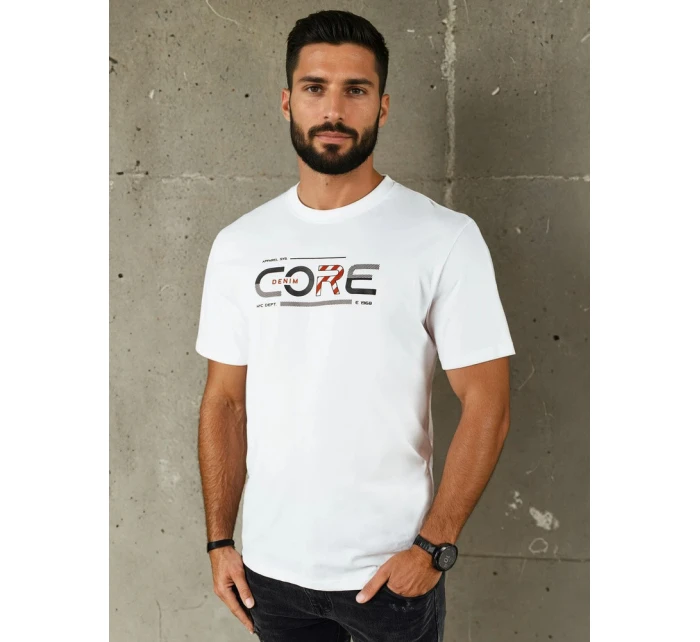 Pánské bílé tričko s potiskem Dstreet model 21973808 - FashionStreet Pánské bílé tričko s potiskem Dstreet model 21973808 - FashionStreet