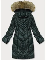 Tmavozelená prešívaná dámska bunda (H-97-2)