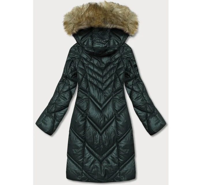 Tmavozelená prešívaná dámska bunda (H-97-2)