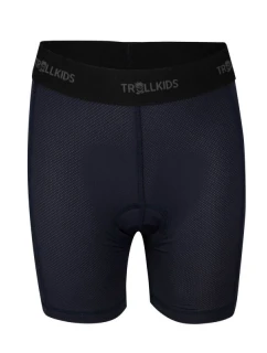 Detské cyklistické nohavice Trollkids pre chlapcov/dievčatá čierne (491-600)