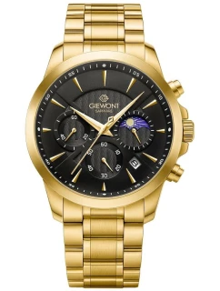 Pánské hodinky Chronograph Sapphire Gold Black model 21807485 - Giewont