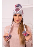 Dámska klapka na uši Eunika K322 sivá+červená Dámska klapka na uši Eunika K322 sivá+červená