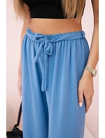 Kalhoty s širokým pasem džínovina