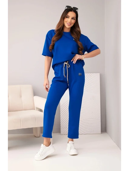 Dámská viskózová souprava s krátkým rukávem a kalhotami s nohavicí model 22010160 - K-Fashion Dámská viskózová souprava s krátkým rukávem a kalhotami s nohavicí model 22010160 - K-Fashion