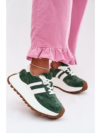 sneakersy z na masivní platformě  Zelené model 22031740 - D&A
