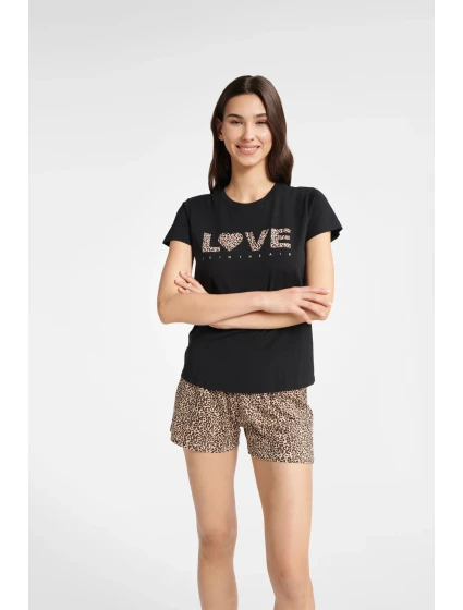 Dámské pyžamo Caramel and Black model 18581617 - HENDERSON LADIES Dámské pyžamo Caramel and Black model 18581617 - HENDERSON LADIES