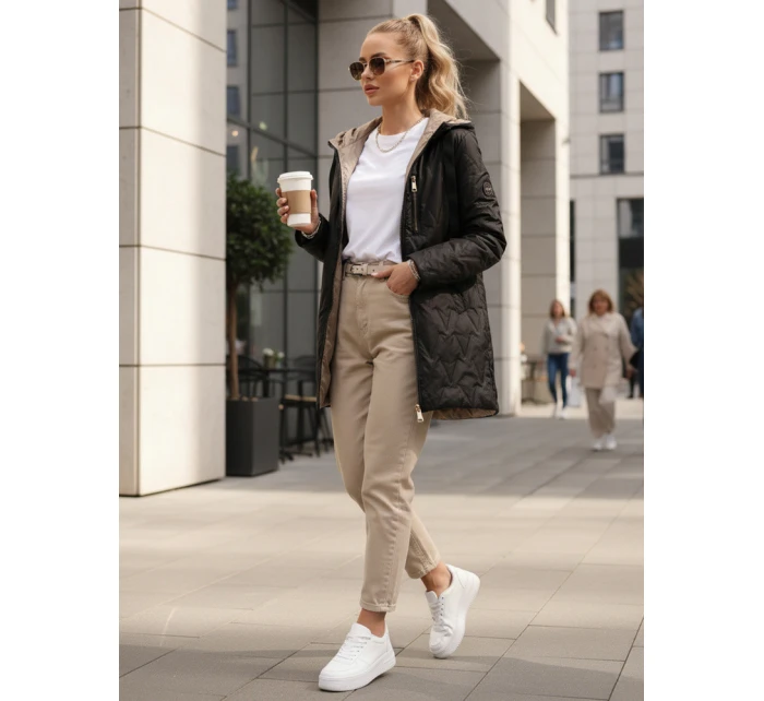 Dámská prošívaná přechodová bunda černá Dstreet model 21995994 - FashionStreet