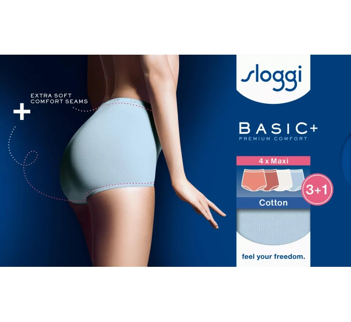 Dámske maxi nohavičky Basic+ C4P - UNKNOWN - viacfarebné V022 - SLOGGI Dámske maxi nohavičky Basic+ C4P - UNKNOWN - viacfarebné V022 - SLOGGI