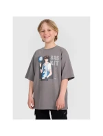 Chlapčenské tričko oversize s potlačou 4F 4FJRAW25TTSHM3062-24S Chlapčenské tričko oversize s potlačou 4F 4FJRAW25TTSHM3062-24S