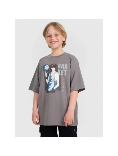 Chlapčenské tričko oversize s potlačou 4F 4FJRAW25TTSHM3062-24S