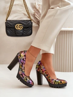 Kožené Lodičky Na Podpatku model 21670476 Multikolor - Maciejka