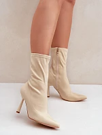 Materiál Topánky na podpätku Light Beige Amune