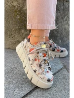 Skórzane Sneakersy Na Platformie Maciejka 06891-18 Beżowe