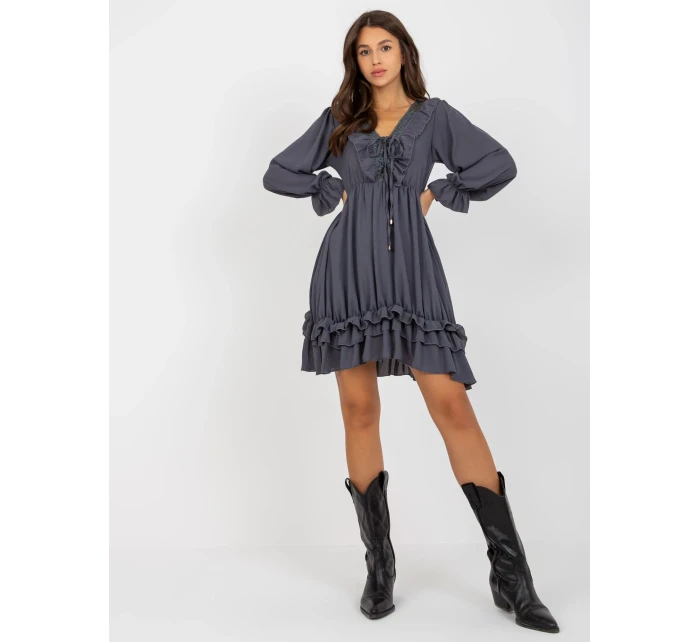 Šaty TW SK BI grafit model 21264342 - FPrice Šaty TW SK BI grafit model 21264342 - FPrice