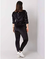 Dámske velúrové plus size tepláky čierne (6085) Dámske velúrové plus size tepláky čierne (6085)