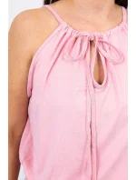 Boho šaty so záhybmi púdrovo ružové