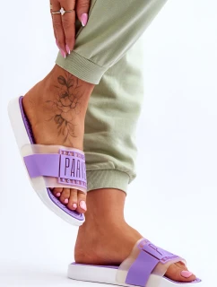 Dámské sportovní pantofle fialový model 21618892 - Boto