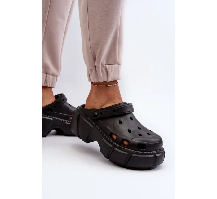 Dámske penové papuče na pevnej podrážke čierne Witima Dámske penové papuče na pevnej podrážke čierne Witima