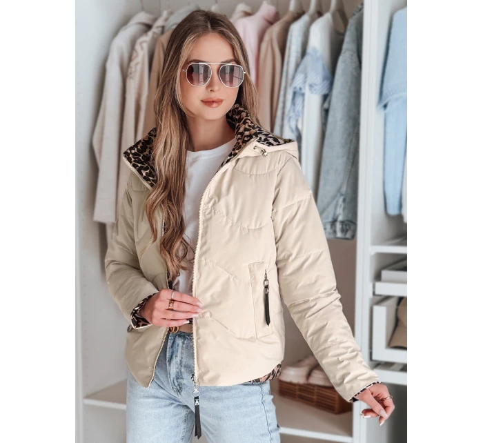 Dámská oboustranná přechodná bunda béžová Dstreet model 21986919 - FashionStreet