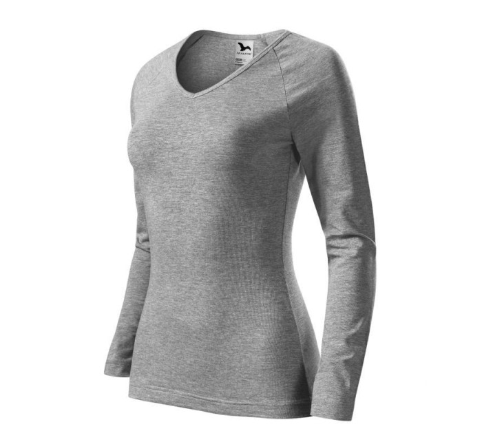 Malfini Elegance W MLI-12712 tmavo šedé melanžové tričko