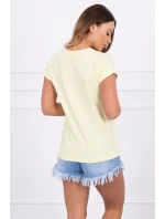 model 18743162 je moje kardio blůza světle žlutá - K-Fashion