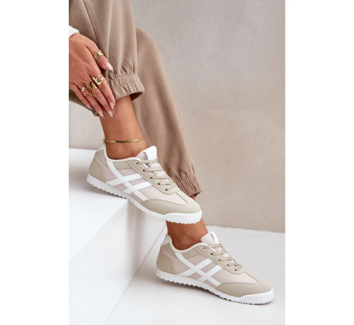 Niskie Tenisówki Trampki Damskie Beżowe Eezore