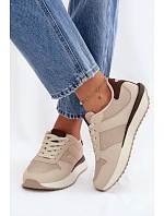 Dámské tenisky na platformě Big Star TT274275 Béžové Dámské tenisky na platformě Big Star TT274275 Béžové