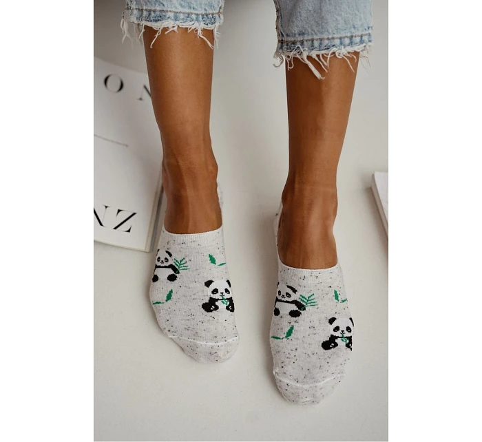 Dámské Microponočky Panda Světlešedé