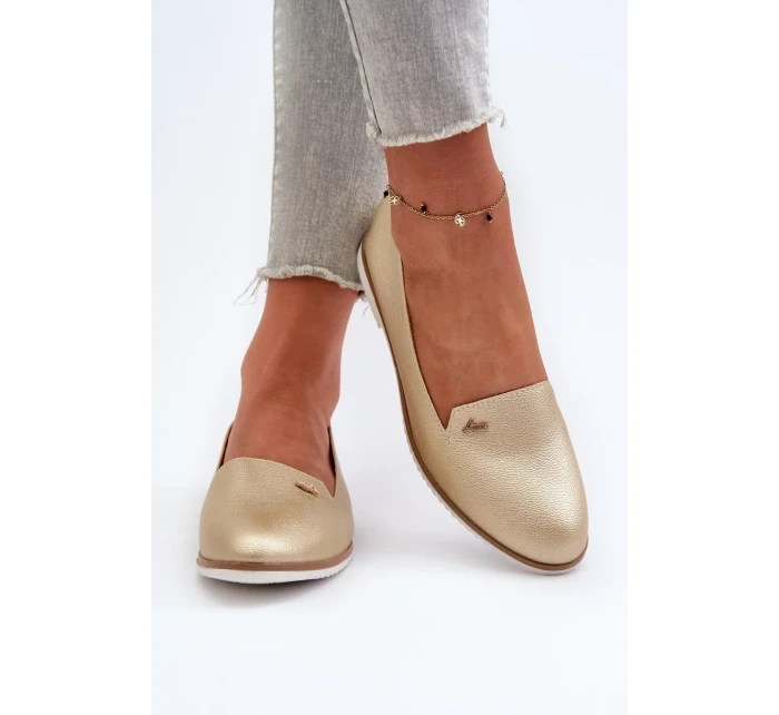 Dámske ploché mokasíny Gold Enzla Dámske ploché mokasíny Gold Enzla