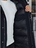 Pánska zimná bunda s odnímateľnou kapucňou, tmavomodrá, FashionStreet TX5106 Pánska zimná bunda s odnímateľnou kapucňou, tmavomodrá, FashionStreet TX5106