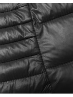 Čierna prešívaná vesta s kapucňou (16M9113-392)
