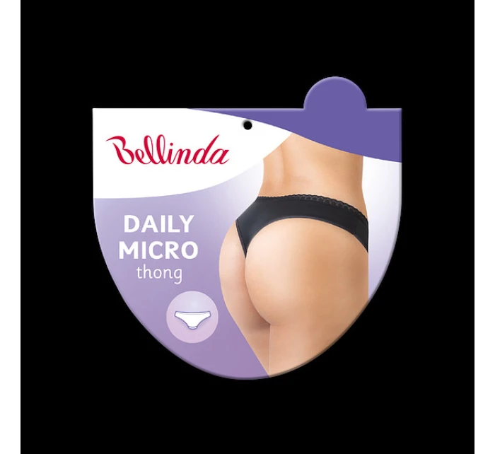 Dámske tangá DAILY MICRO THONG - BELLINDA - čierne
