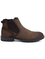 Pánské vysoké kotníkové boty, hnědé, model 22348423 Pánské vysoké kotníkové boty, hnědé, model 22348423