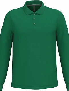 K 243 Pánské piqué polo s dlouhým rukávem model 22506961 kelly green - Kariban