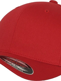 Flexfit 6277 6-panelová čiapka Flexfit Wooly Combed 55.6277 červená