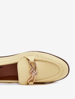 Dámské mokasíny s ozdobným detailem Žluté model 21900480 - Boto